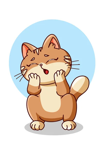可愛い顔ベクトルイラストの猫 — ストックベクタ