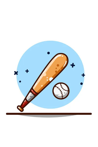 Baseball Illustration Hand Drawing — Stock Vector