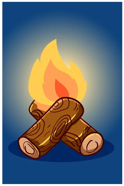 Bonfire Ilustração Mão Desenho —  Vetores de Stock