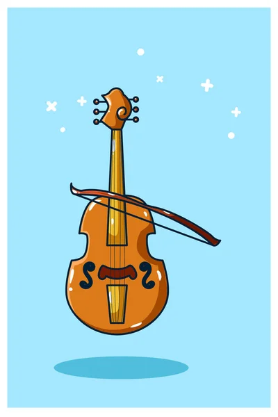 Violin Vector Illustration Hand Drawing — Stock Vector