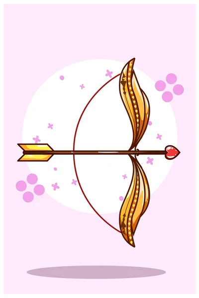 Flecha Del Amor Ilustración Tema San Valentín — Vector de stock