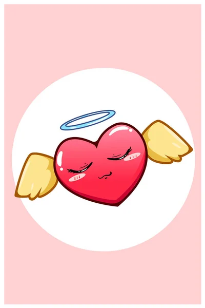 Ilustración Dibujos Animados Corazón Hadas — Vector de stock