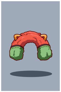 Güzel boyun yastığı çizimi.