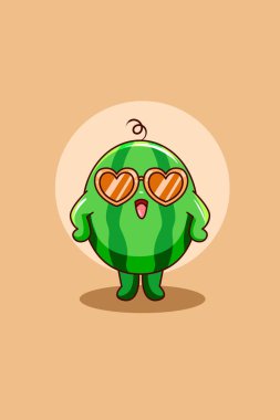 Komik karpuz karikatürü çizimi