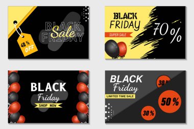 El çizimi Kara Cuma afişleri koleksiyonu