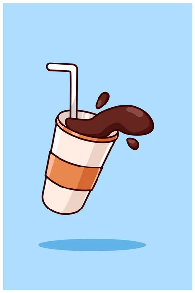 Ilustracja Kreskówki Kawy — Wektor stockowy