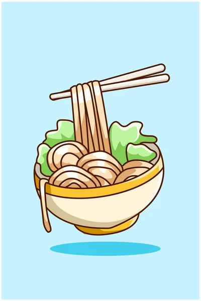 いい麺漫画のベクトルイラスト — ストックベクタ