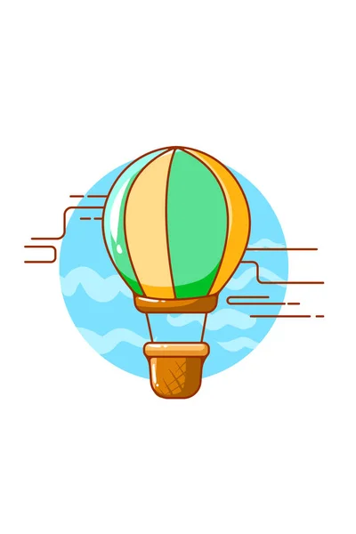 Ícone Balão Ilustração Dos Desenhos Animados — Vetor de Stock