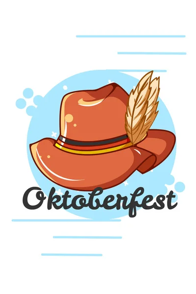 Chapeau Pour Oktoberfest Icône Dessin Animé Illustration — Image vectorielle