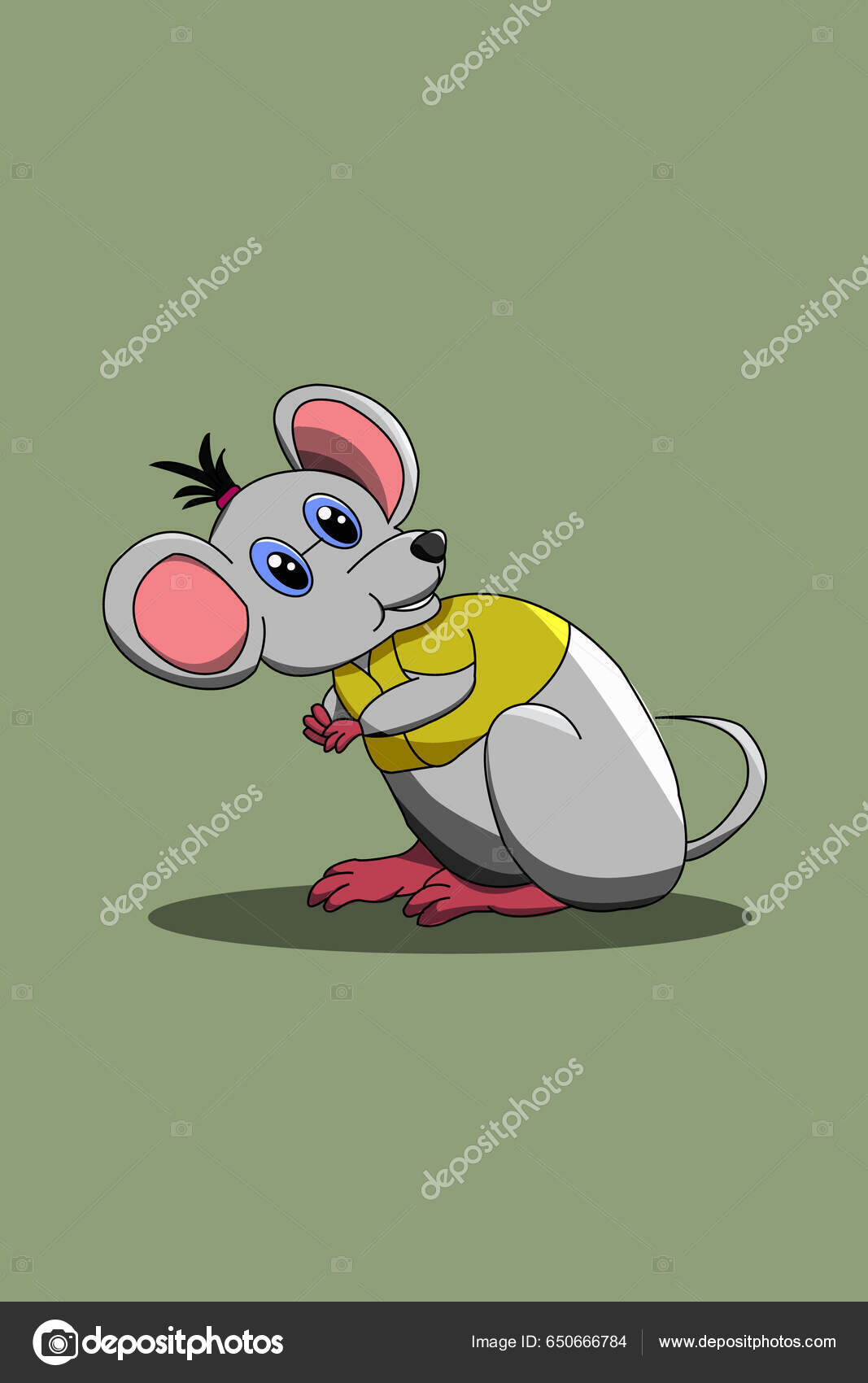 Rato Bonito Com Óculos Ilustração Dos Desenhos Animados Vetor de  ©neves.graphic777 650666784, image size:1067x1700