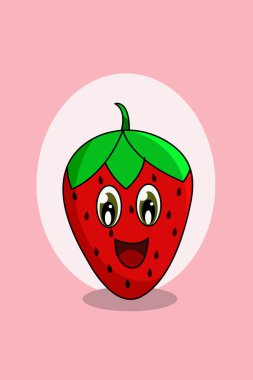 Şirin çilek karikatür çizimi