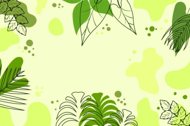 Düz çıkış tropikal arkaplan tasarımı