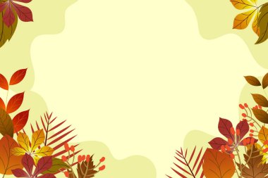 Düz sonbahar yaprağı arkaplan tasarımı