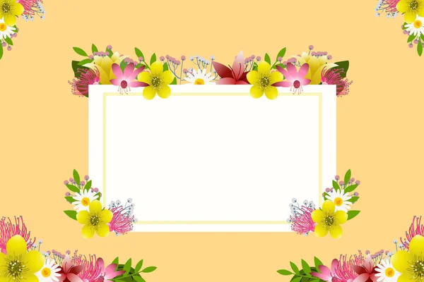Flat Design Sunflower Background — Stock Vector