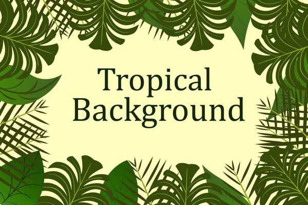 Projeto Fundo Tropical Bonito — Vetor de Stock