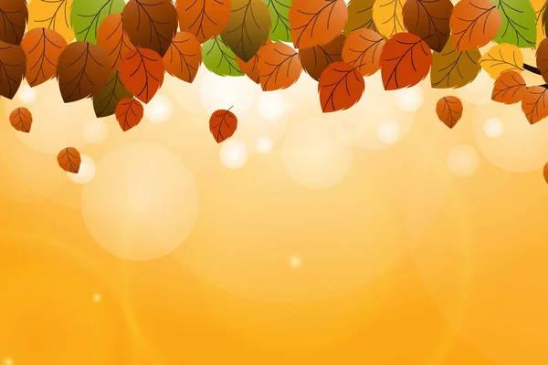 stock vector Flat beautiful autumn background design