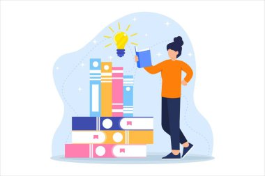 Dünya Kitap Günü Düz Tasarımı