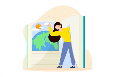 Dünya Kitap Günü Düz Tasarımı