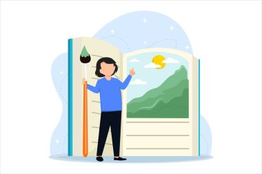 Dünya Kitap Günü Düz Tasarımı