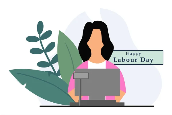 stock vector Labour Day Flat Design