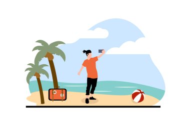 Seyahat Düz Çizim Tasarımı