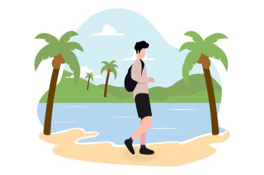 Seyahat Düz Çizim Tasarımı