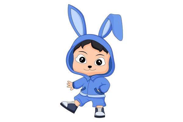 Niedliche Bunny Character Design Illustration — Stockvektor