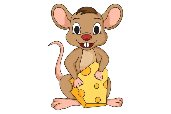 Cute Mouse Character Design Illustration — Stock Vector
