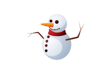 Tatlı Noel Kardan Adam Etiketi Tasarımı