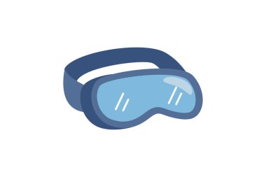 Mavi Kar Gözlüğü Kış Etiketi Tasarımı