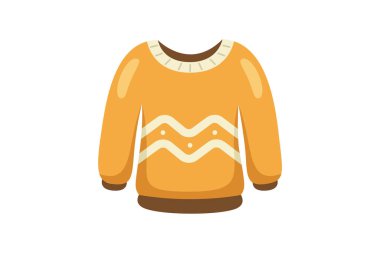 Süveter Kış Giysileri Etiketi Tasarımı