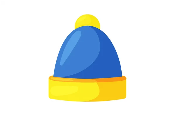 Blue Beanie Hat Winter Sticker Design — Stock Vector