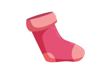 Pembe Çorap Kış Kıyafetleri Etiketi Tasarımı