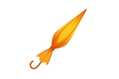 Turuncu Şemsiye Kış Etiketi Tasarımı