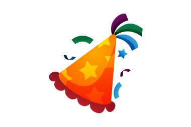 Parti Şapkası Yeni Yıl Etiketi