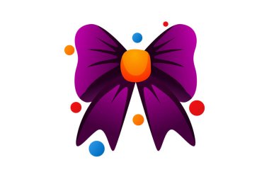 Mor Kurdele Yeni Yıl Partisi Etiketi