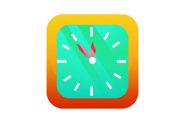 Duvar Saati Yeni Yıl Etiketi