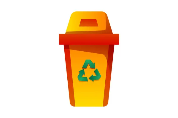 ゴミ箱 環境ステッカーをリサイクルする — ストックベクタ