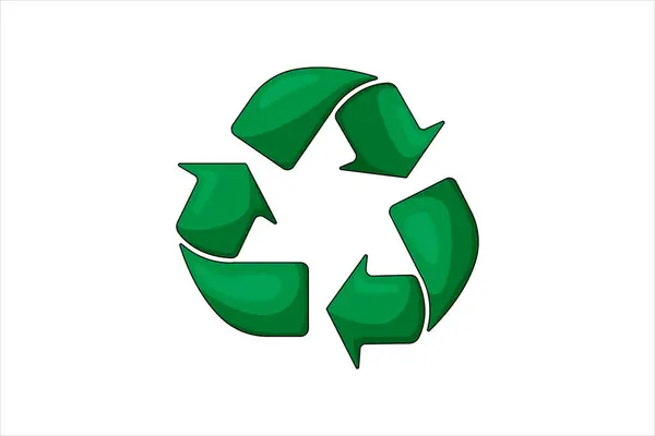 Recycle Symbol Environmental Sticker Design — Stock Vector