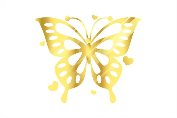 Sticker Métallique Laser Papillon Design — Image vectorielle