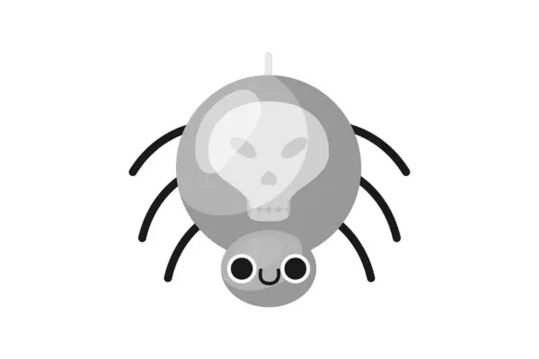Cute Spider Funny Sticker Design — Stock Vector