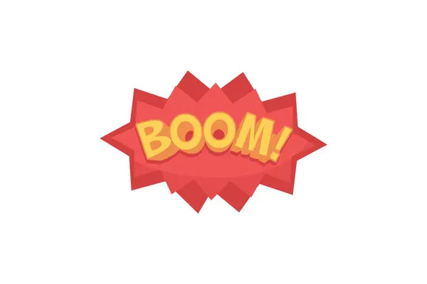 Boom Funny Och Konstigt Klistermärke — Stock vektor