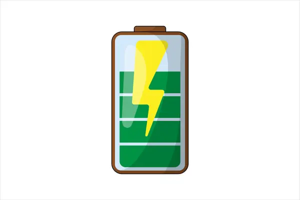 Batterijbesparende Energy Environmental Sticker Stockillustratie