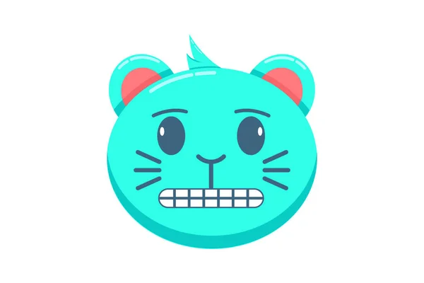 Leuke Cat Expression Sticker Ontwerp Vectorbeelden