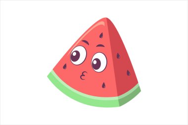 Şirin Karpuz Komik Düz Yapıştırma Tasarımı