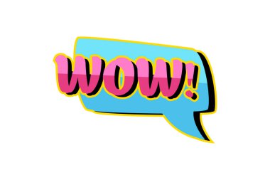 Wow Komik Düz Yapıştırma Tasarımı