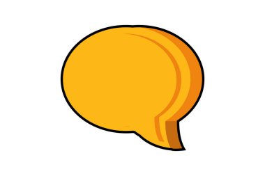 Konuşma Köpüğü Komik Düz Çıkartma Tasarımı