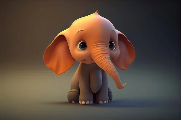 3d rendered illustration of cute elephant cartoon character