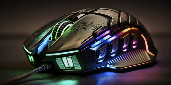 gaming mouse with rgb led light