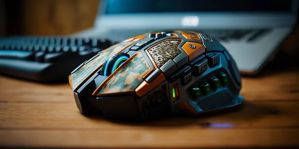 robotic style gaming mouse, creative ai